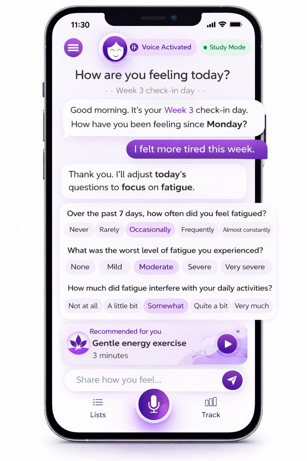 Companion Interface • Mobile Screen